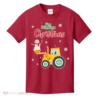 I'm Digging Christmas Kids T-Shirt