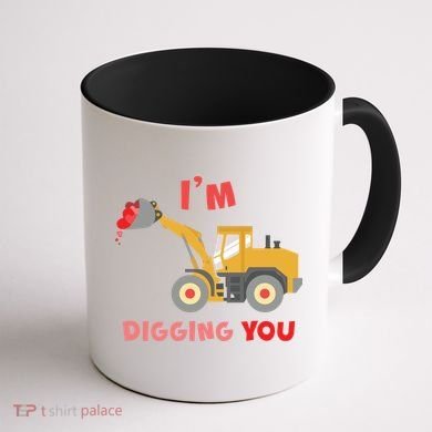I'm Digging You Tractor Valentine's Day Coffee Mug back