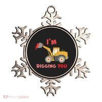I'm Digging You Tractor Valentine's Day Ornament thumb 0