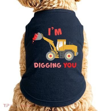 I'm Digging You Tractor Valentine's Day Doggie Tank