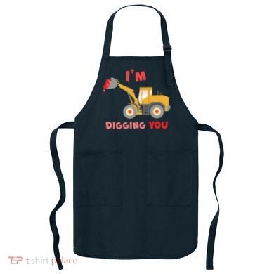 I'm Digging You Tractor Valentine's Day Apron