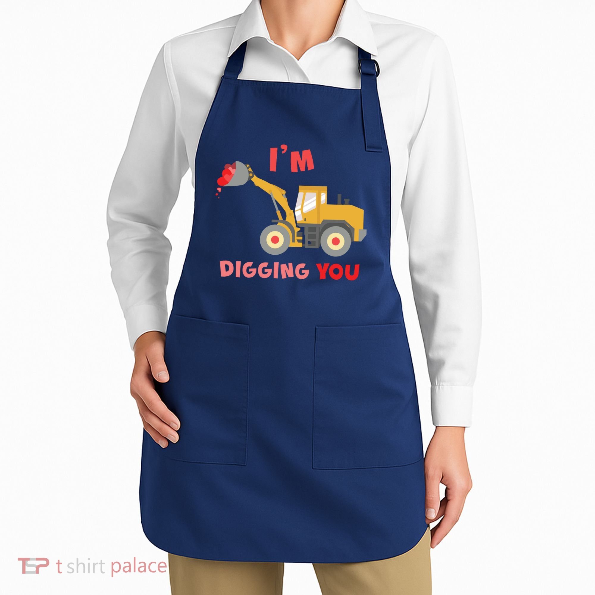 I'm Digging You Tractor Valentine's Day Apron