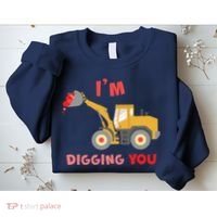 I'm Digging You Tractor Valentine's Day Sweatshirt thumb 2