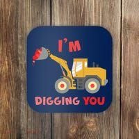 I'm Digging You Tractor Valentine's Day Coaster thumb 0