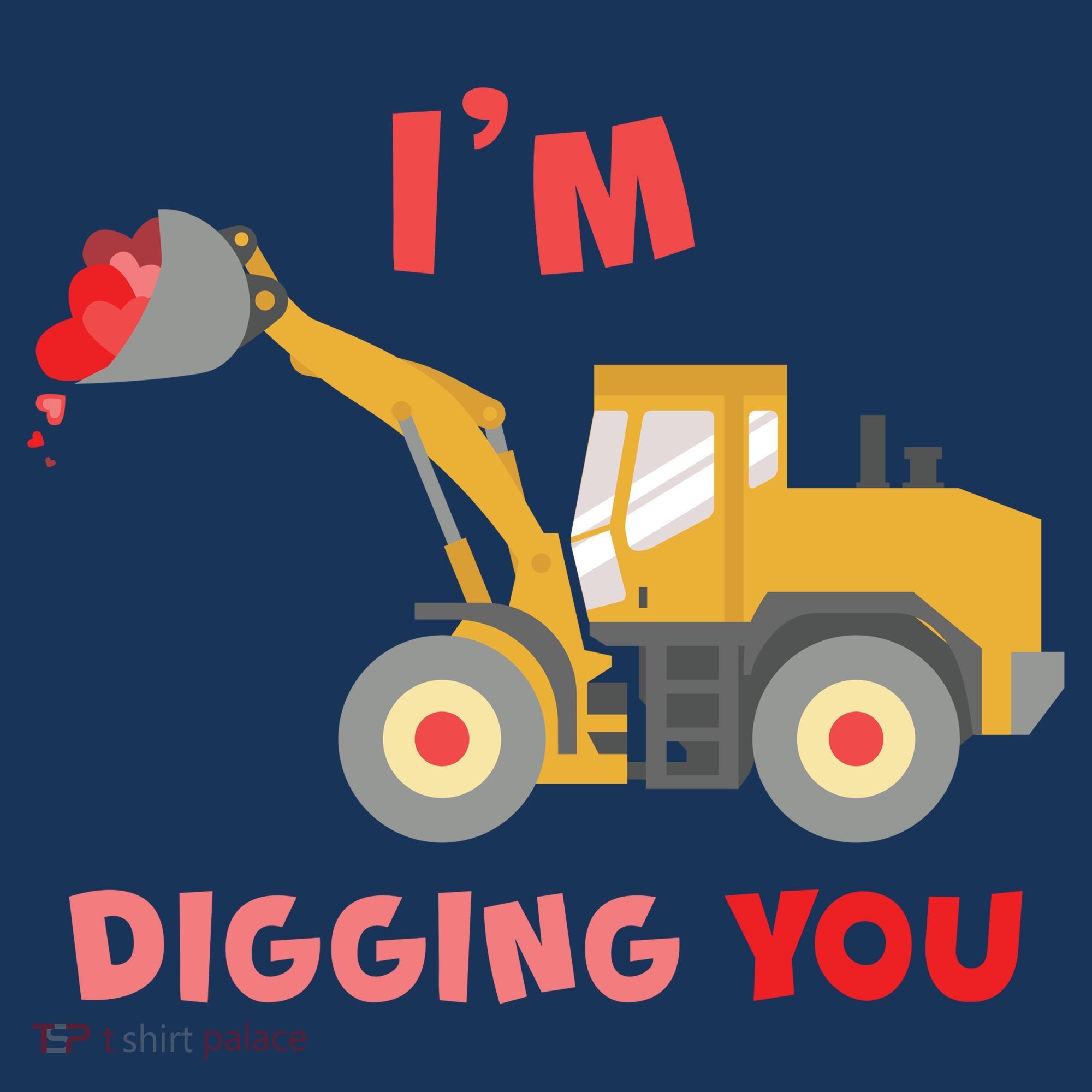 I'm Digging You Tractor Valentine's Day Coaster