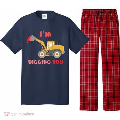 I'm Digging You Tractor Valentine's Day Pajama Set