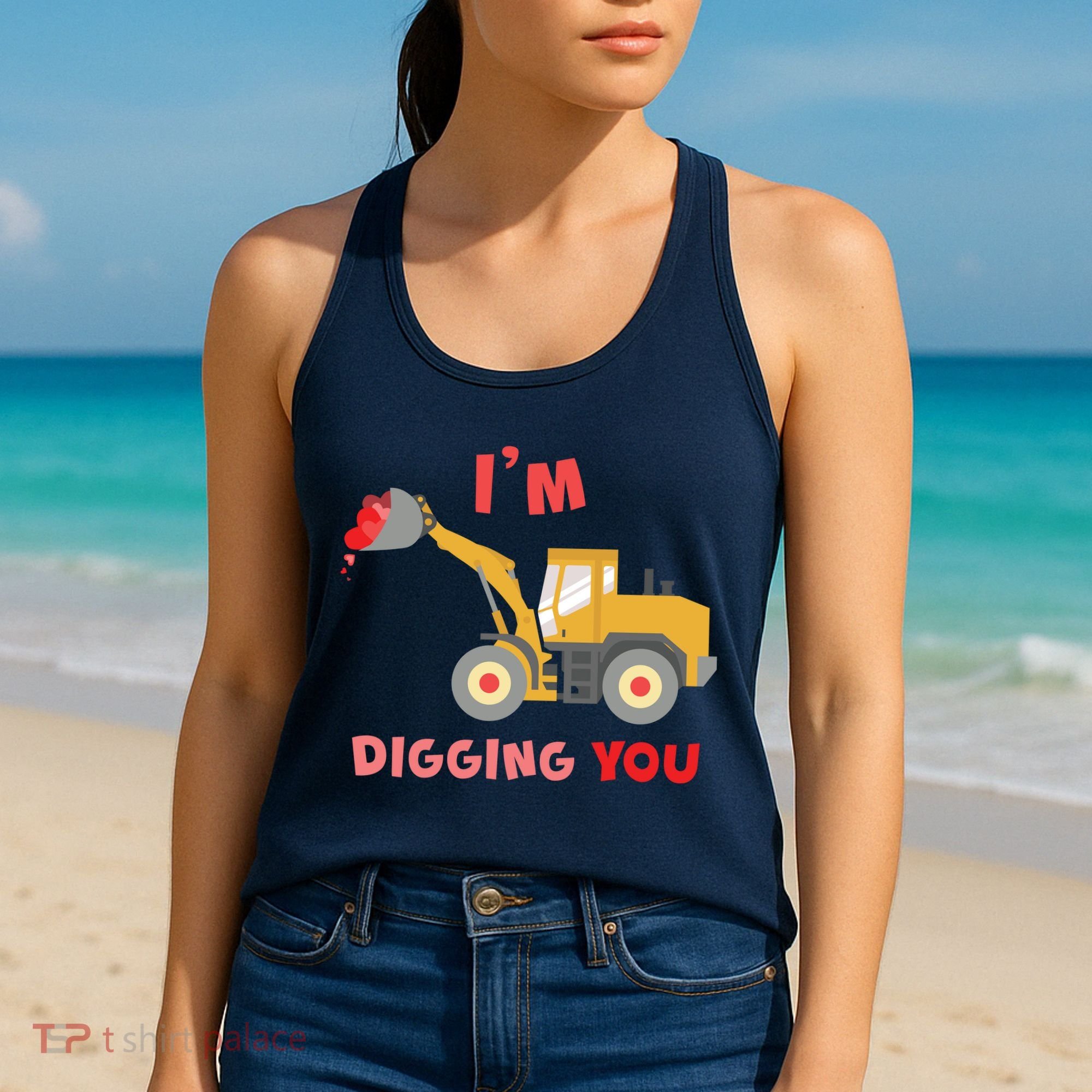I'm Digging You Tractor Valentine's Day Women's Tank Top