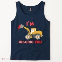 I'm Digging You Tractor Valentine's Day Tank Top thumb 2