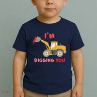 I'm Digging You Tractor Valentine's Day Toddler T-Shirt thumb 2