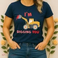 I'm Digging You Tractor Valentine's Day Women's T-Shirt thumb 2
