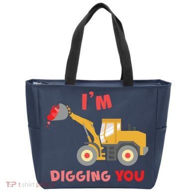 I'm Digging You Tractor Valentine's Day Tote Bag