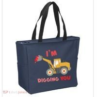I'm Digging You Tractor Valentine's Day Tote Bag thumb 2