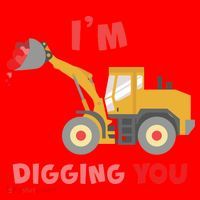 I'm Digging You Tractor Valentine's Day Santa Hat thumb 1