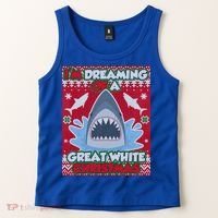 I'm Dreaming Of A Great White Christmas Tank Top thumb 2