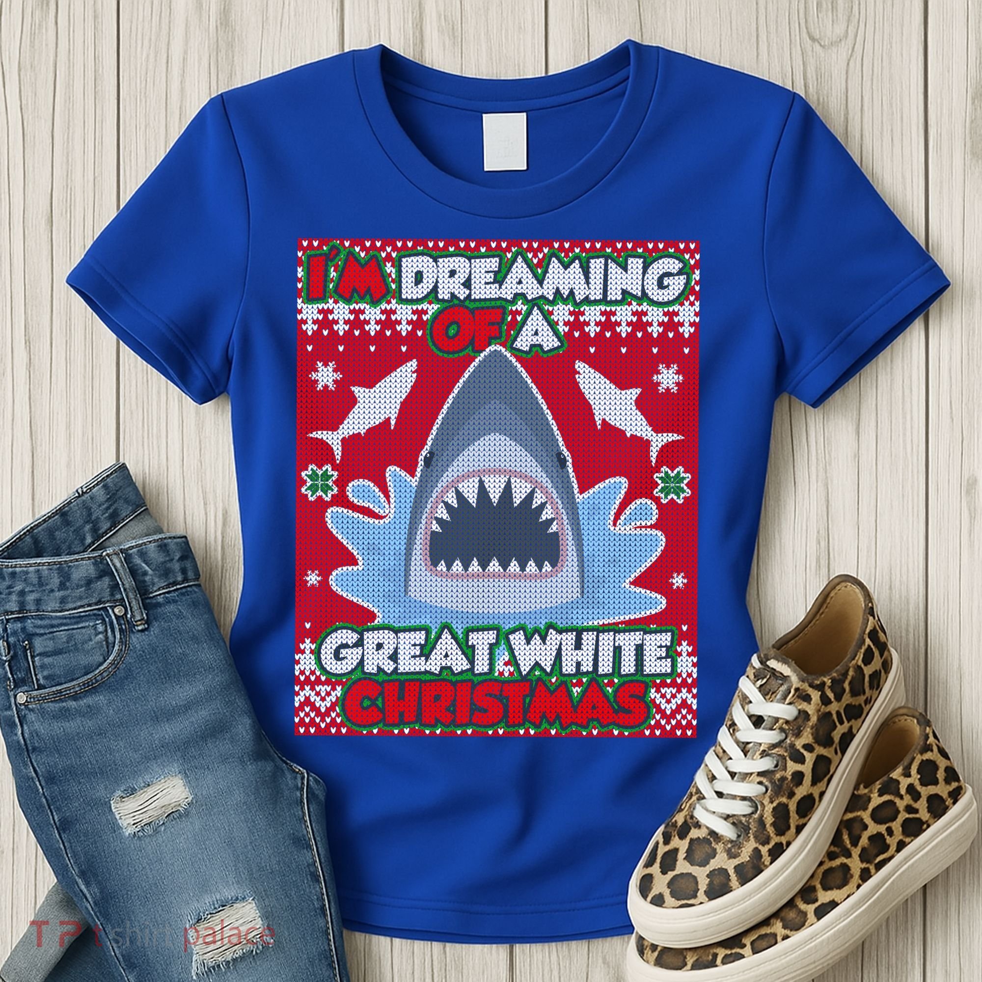 I'm Dreaming Of A Great White Christmas Women's T-Shirt