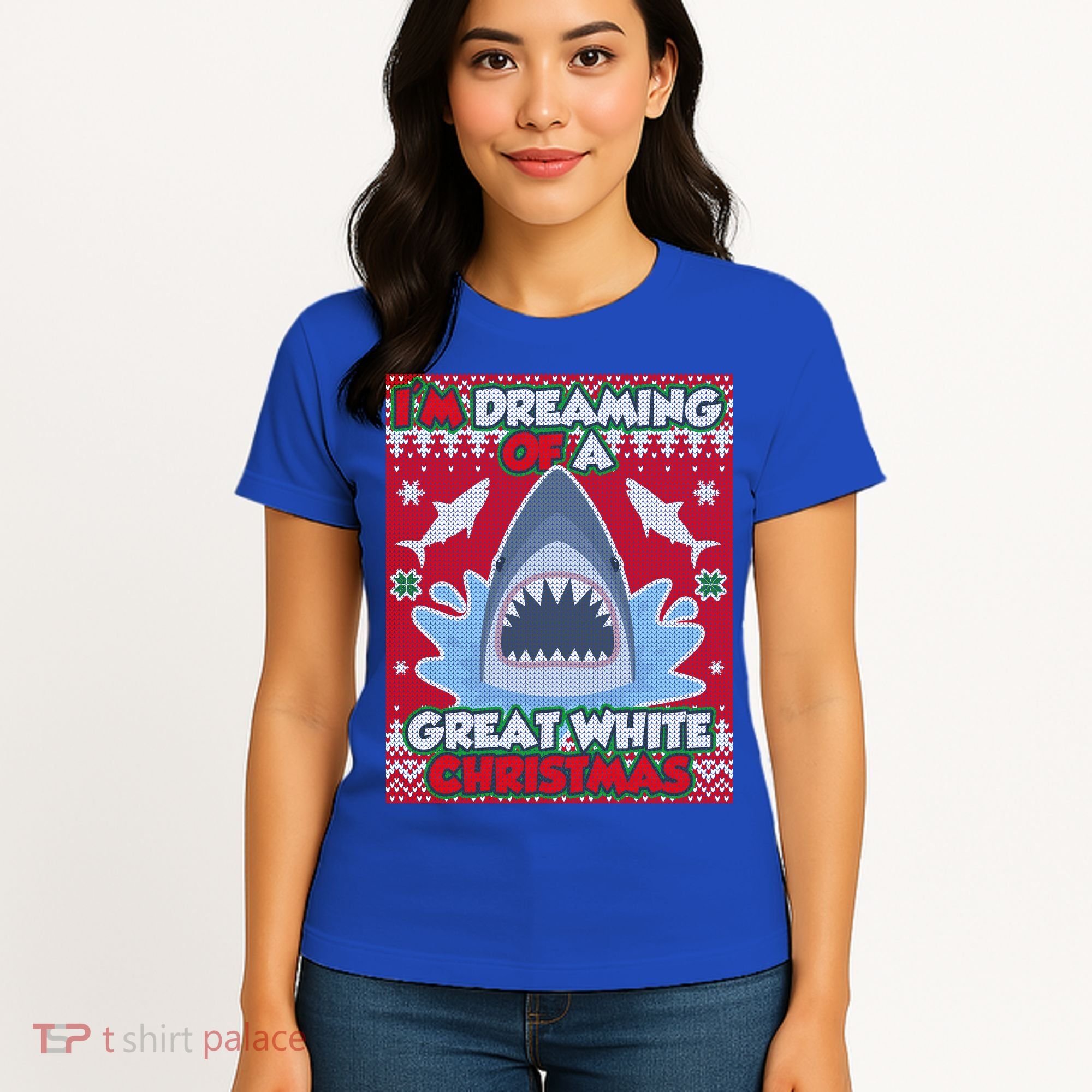 I'm Dreaming Of A Great White Christmas Women's T-Shirt