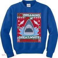 I'm Dreaming Of A Great White Christmas Kids Sweatshirt thumb 0