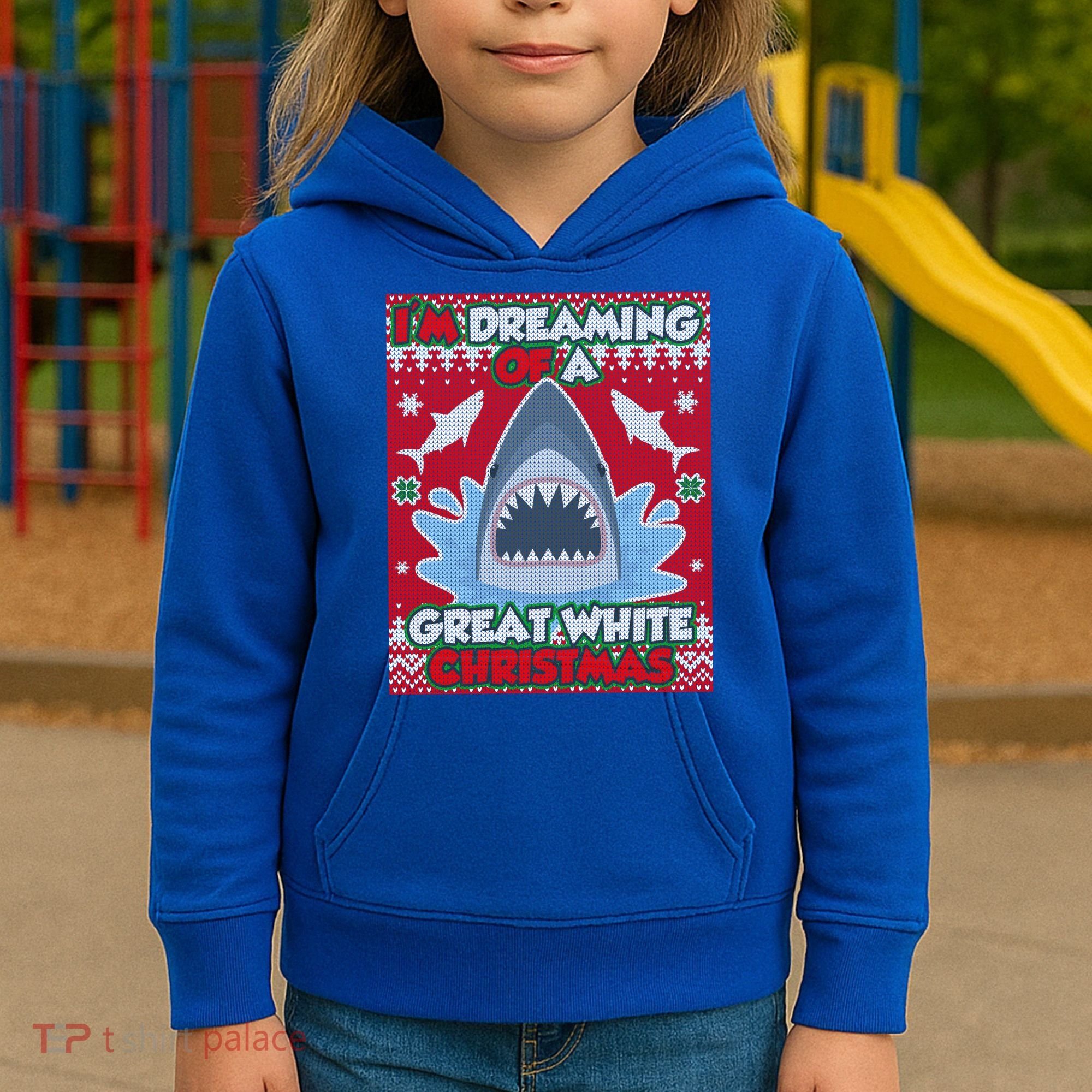 I'm Dreaming Of A Great White Christmas Kids Hoodie