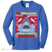 I'm Dreaming Of A Great White Christmas Kids Long Sleeve Shirt thumb 0