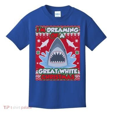 I'm Dreaming Of A Great White Christmas Kids T-Shirt