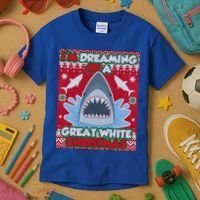 I'm Dreaming Of A Great White Christmas Kids T-Shirt thumb 3