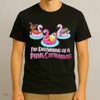 I'm Dreaming of a Pink Christmas T-Shirt thumb 3