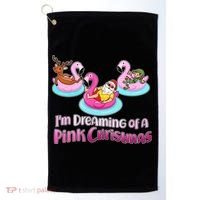 I'm Dreaming of a Pink Christmas Golf Towel thumb 0