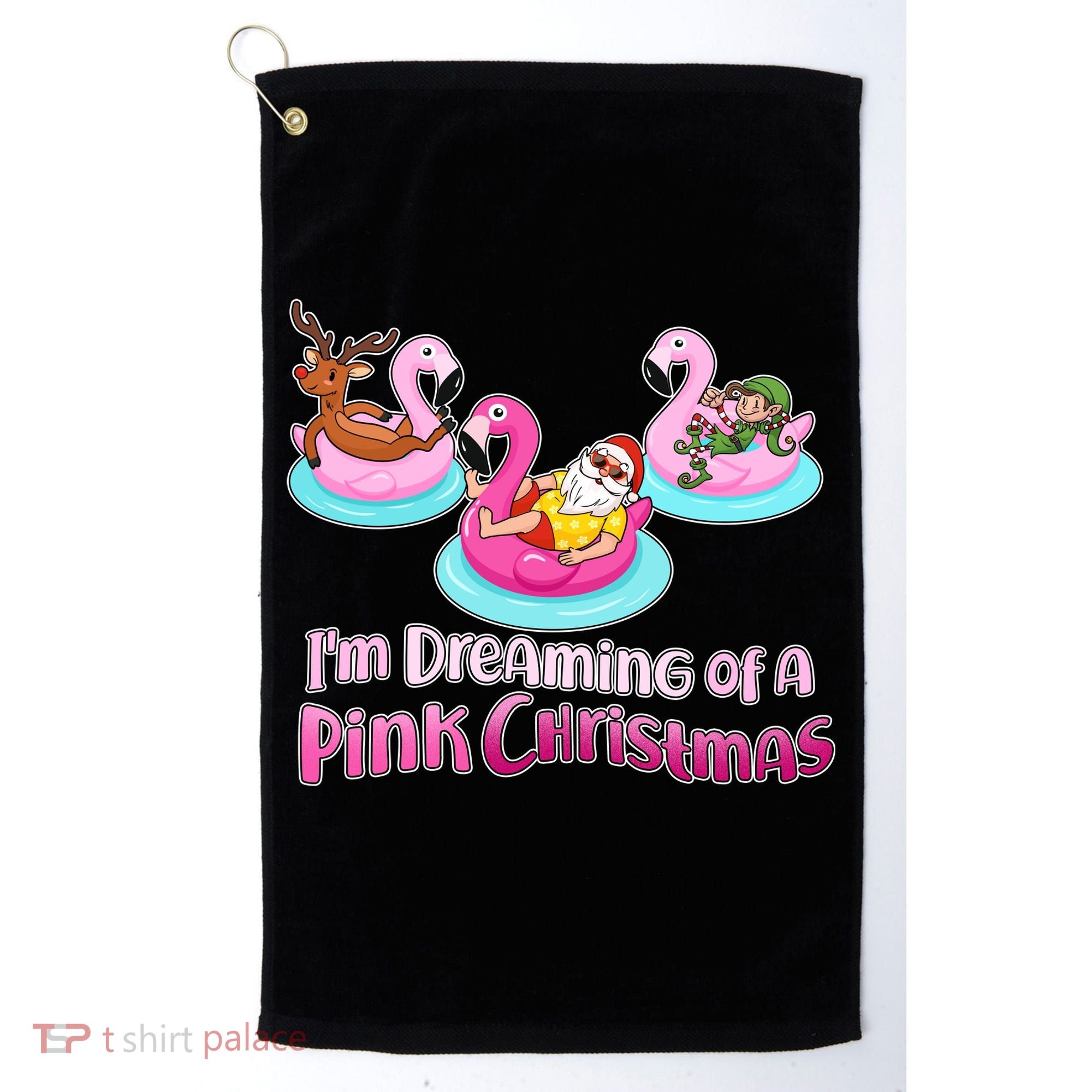 I'm Dreaming of a Pink Christmas Golf Towel