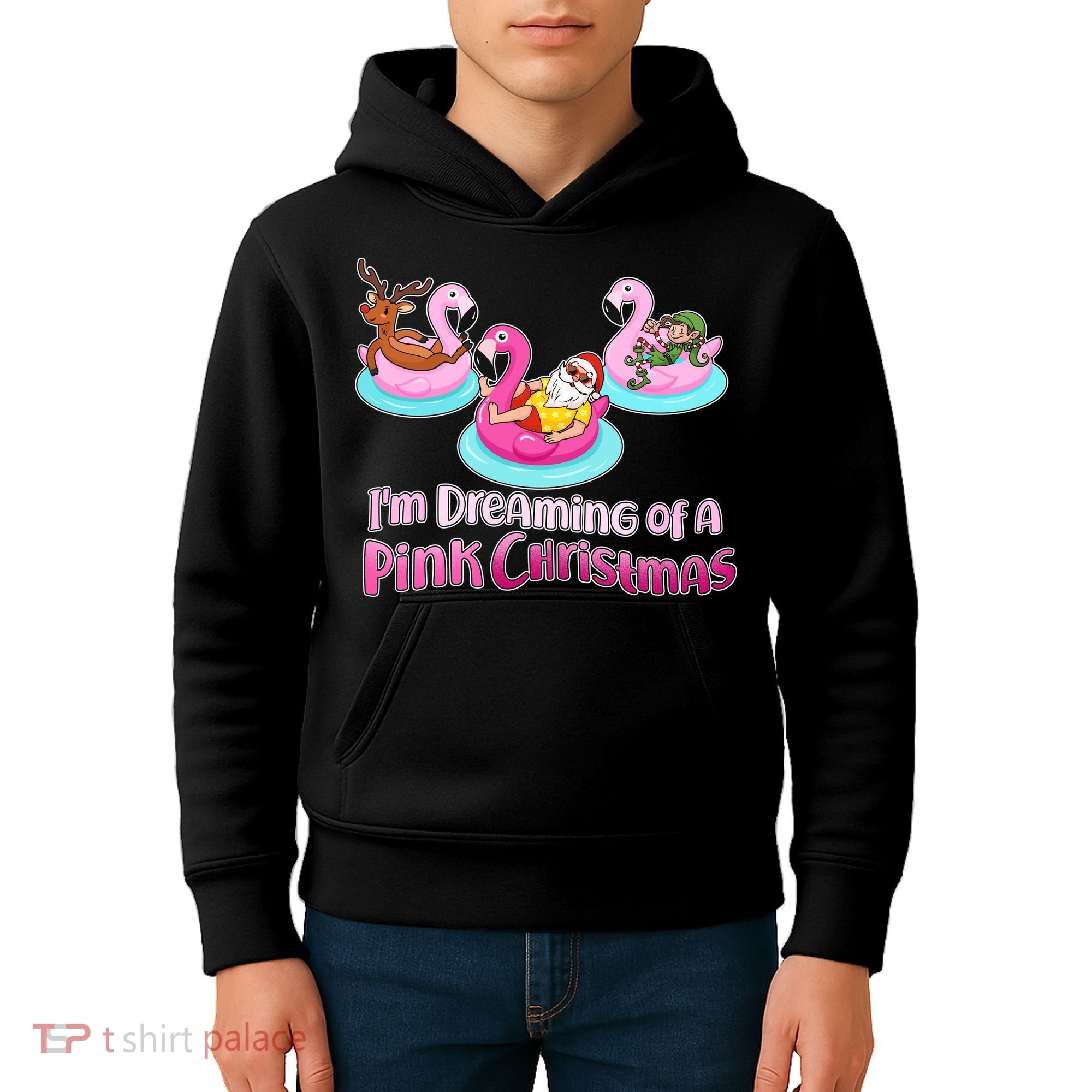 I'm Dreaming of a Pink Christmas Kids Hoodie