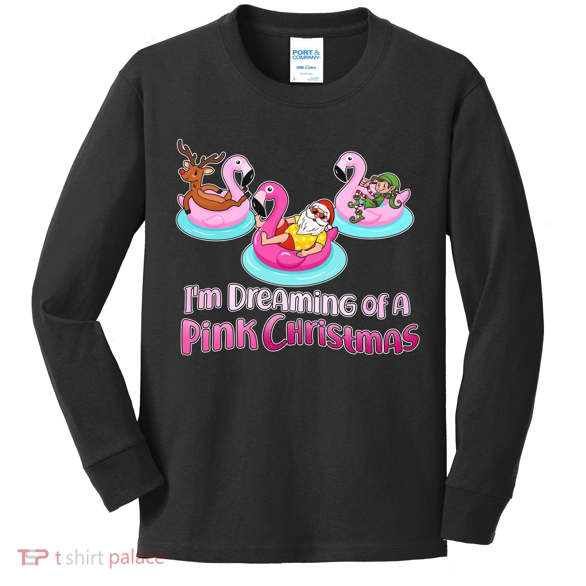 I'm Dreaming of a Pink Christmas Kids Long Sleeve Shirt