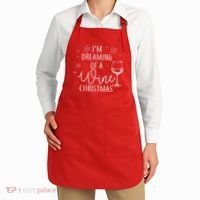 I'm Dreaming Of A Wine Christmas Apron thumb 2