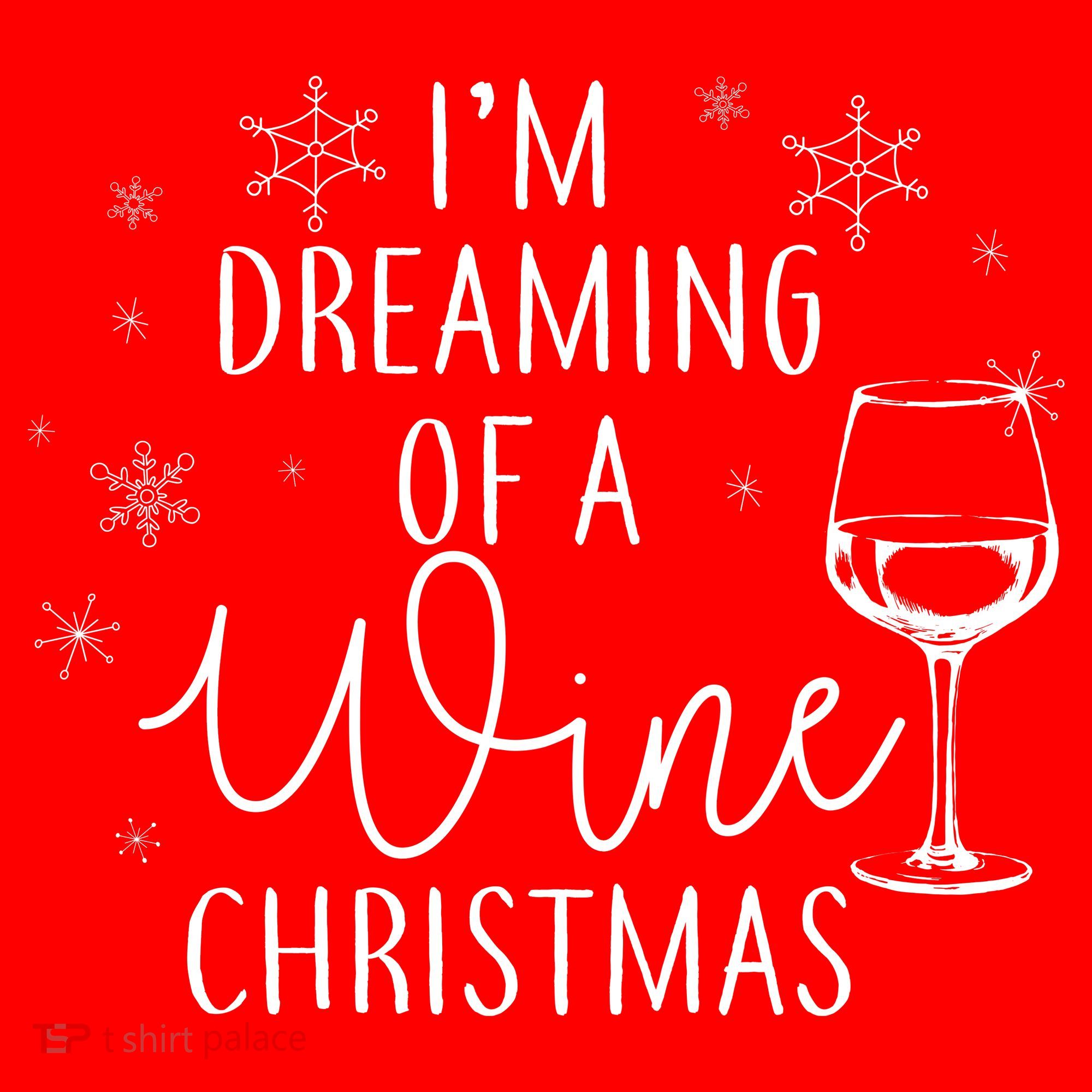 I'm Dreaming Of A Wine Christmas Coaster