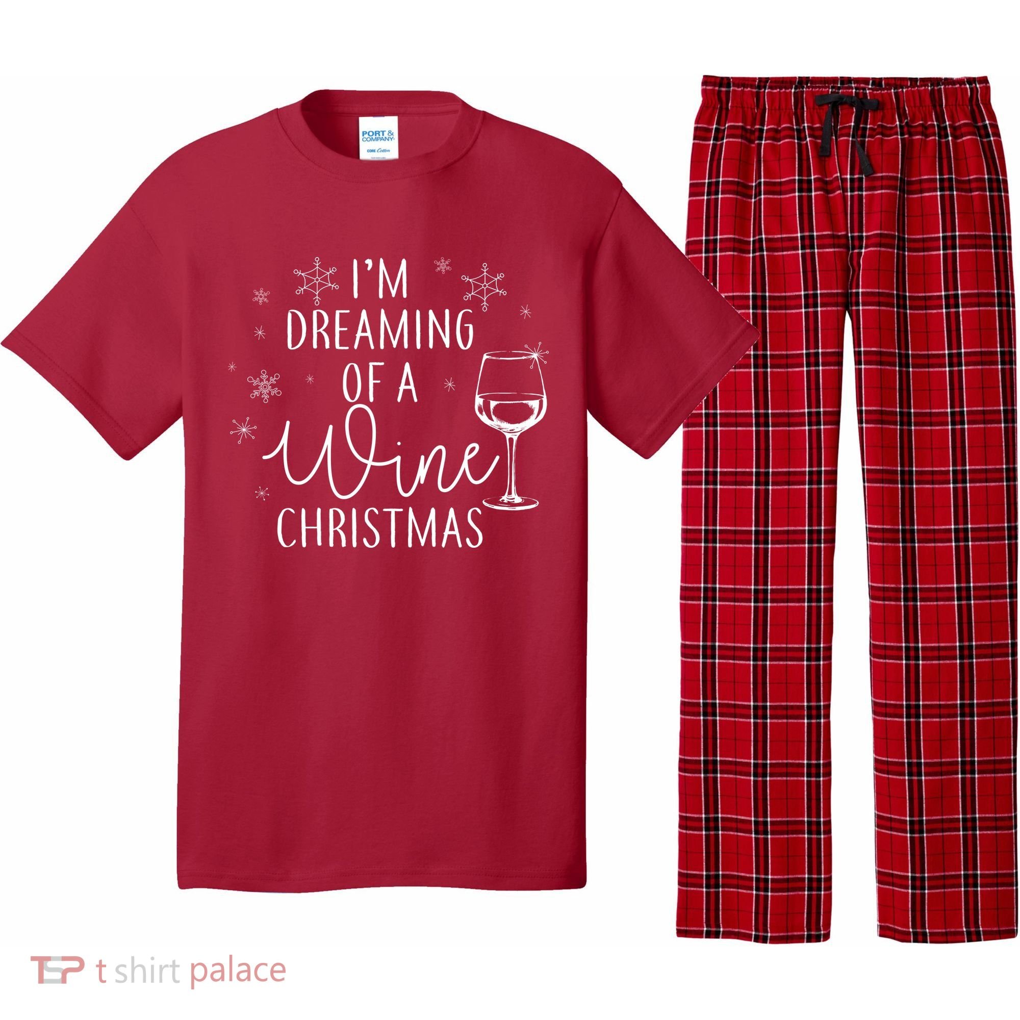 I'm Dreaming Of A Wine Christmas Pajama Set