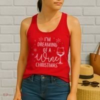 I'm Dreaming Of A Wine Christmas Women's Tank Top thumb 2