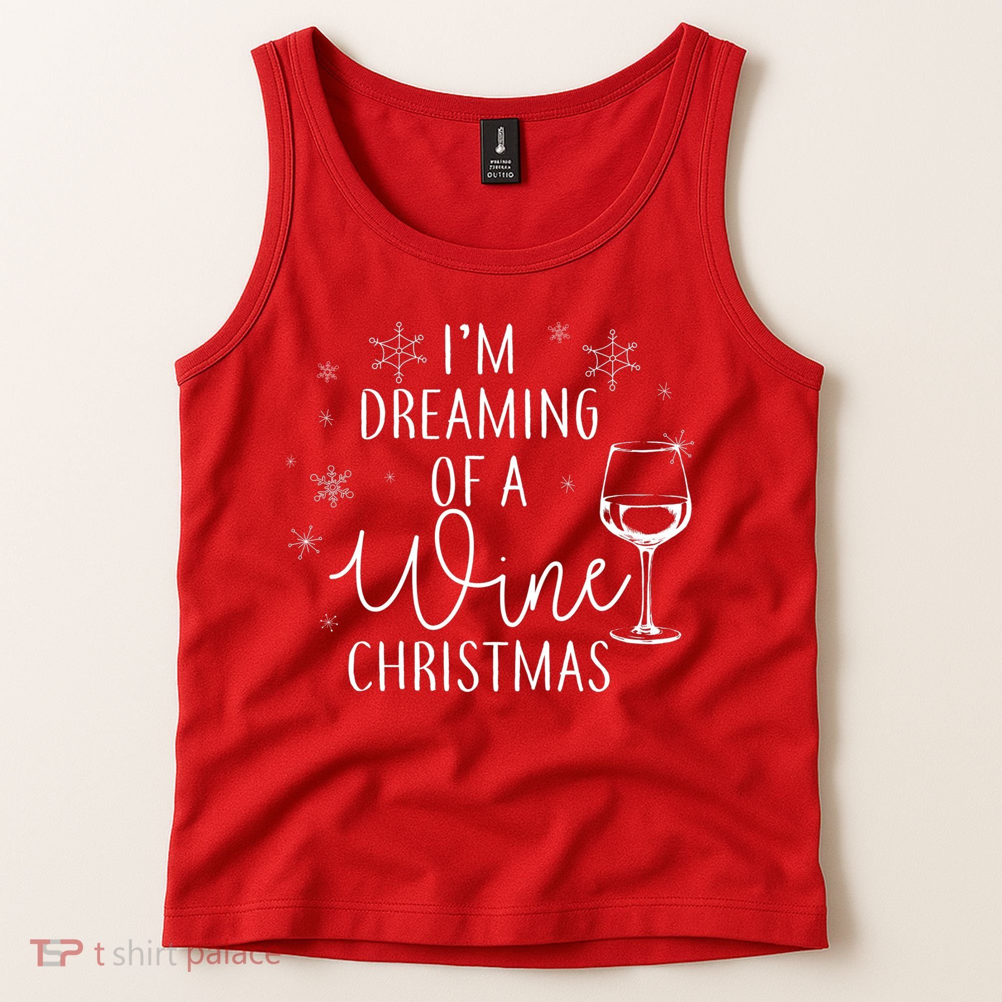 I'm Dreaming Of A Wine Christmas Tank Top