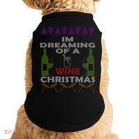 I'm Dreaming Of A Wine Christmas Ugly Doggie Tank thumb 0