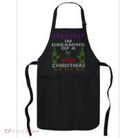 I'm Dreaming Of A Wine Christmas Ugly Apron thumb 0