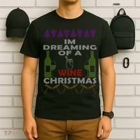 I'm Dreaming Of A Wine Christmas Ugly T-Shirt thumb 6