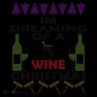 I'm Dreaming Of A Wine Christmas Ugly Coffee Mug thumb 5