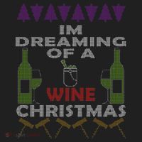 I'm Dreaming Of A Wine Christmas Ugly Beanie thumb 2