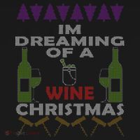 I'm Dreaming Of A Wine Christmas Ugly Coaster thumb 2