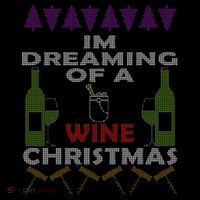I'm Dreaming Of A Wine Christmas Ugly Women's Hoodie thumb 2