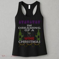 I'm Dreaming Of A Wine Christmas Ugly Women's Tank Top thumb 3