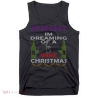 I'm Dreaming Of A Wine Christmas Ugly Tank Top thumb 0