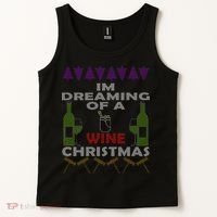 I'm Dreaming Of A Wine Christmas Ugly Tank Top thumb 2
