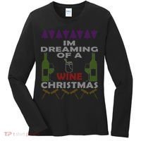 I'm Dreaming Of A Wine Christmas Ugly Women's Long Sleeve Shirt thumb 0