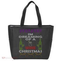 I'm Dreaming Of A Wine Christmas Ugly Tote Bag thumb 0