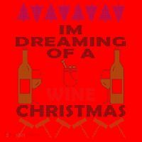 I'm Dreaming Of A Wine Christmas Ugly Santa Hat thumb 1