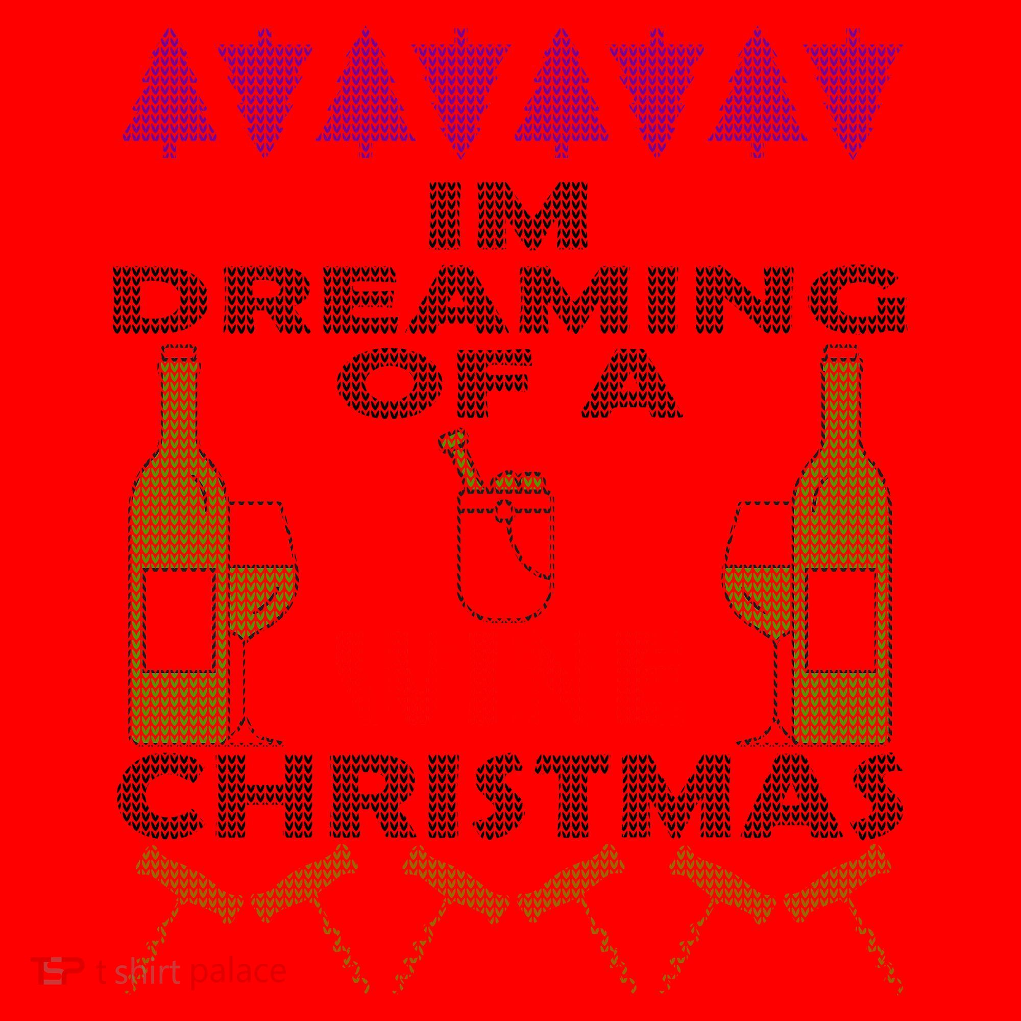 I'm Dreaming Of A Wine Christmas Ugly Santa Hat