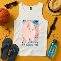 I'm Feel Good Cute Cat Tank Top thumb 4